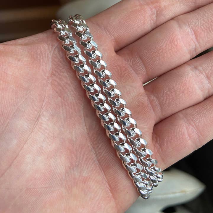Prestige Jewelry - Wholesale Link & Chain Necklace - Solid Silver Miami Cuban Link Chain 20in 6mm