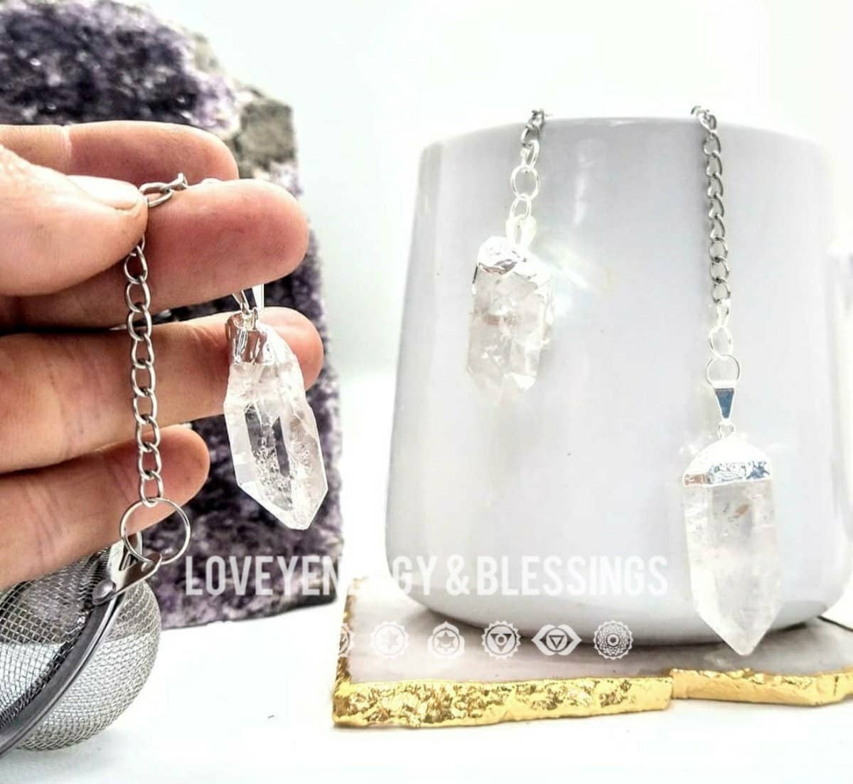 Loveyenergy & Blessings - Wholesale Theevergiet/infuser - Kwartskristal thee-ei, kristallen infuser losse bladthee1