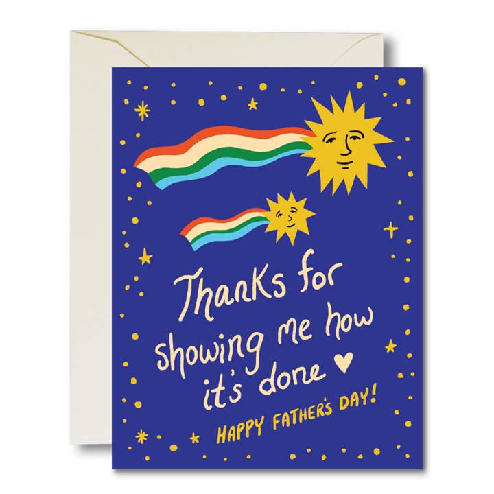 Father's Day Shooting Star Card for wholesale by Rainbow Vision