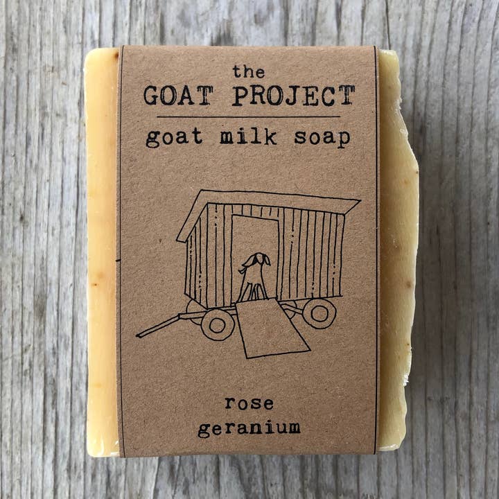 rose geranium goat milk bar soap for wholesale by the GOAT PROJECT
