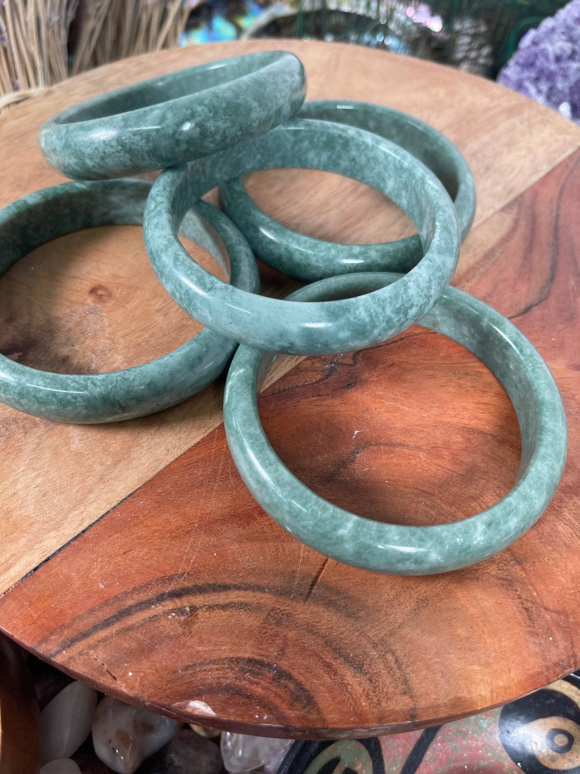 CaNatureLover - Wholesale Bangle Bracelet - Jade Bangle, Bracelet Comes with box, NATURAL JADE BANGEL,Fr4