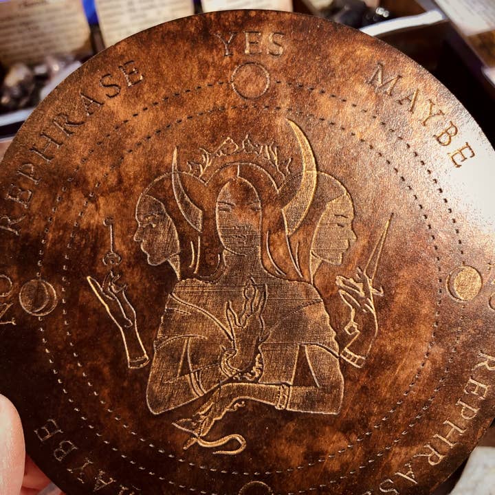 Desarwen - Vendita all'ingrosso Attrezzatura per meditazione - Tavola a pendolo da 15 cm in wicca, altare, divinazione delle streghe