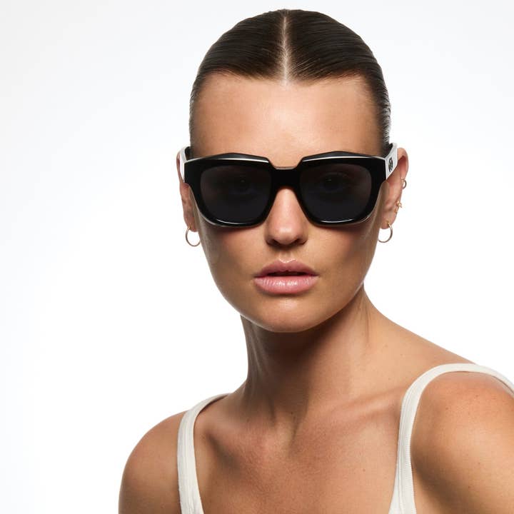 VIVID Bio-Acetate Gloss Black | Blue Telluric Lens for wholesale by Childe Eco Eyewear