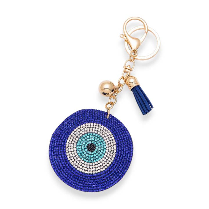Crystal Evil Eye Iconic Key Chain for wholesale by LA Jewelry Plaza