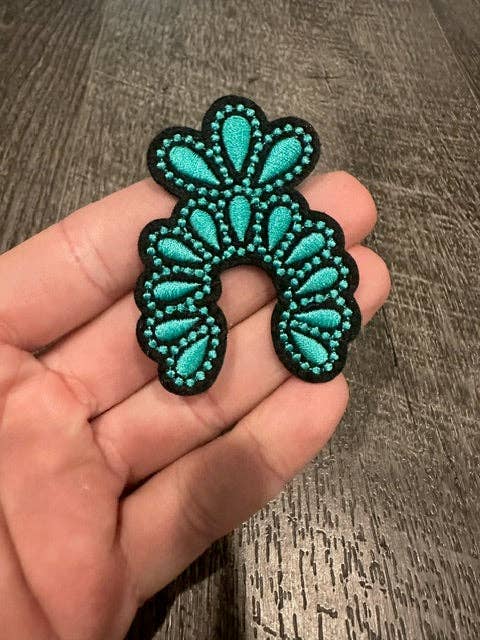 Eric Hill Designs, LLC - Wholesale Patch - Turquoise Squash Blossom Patch1