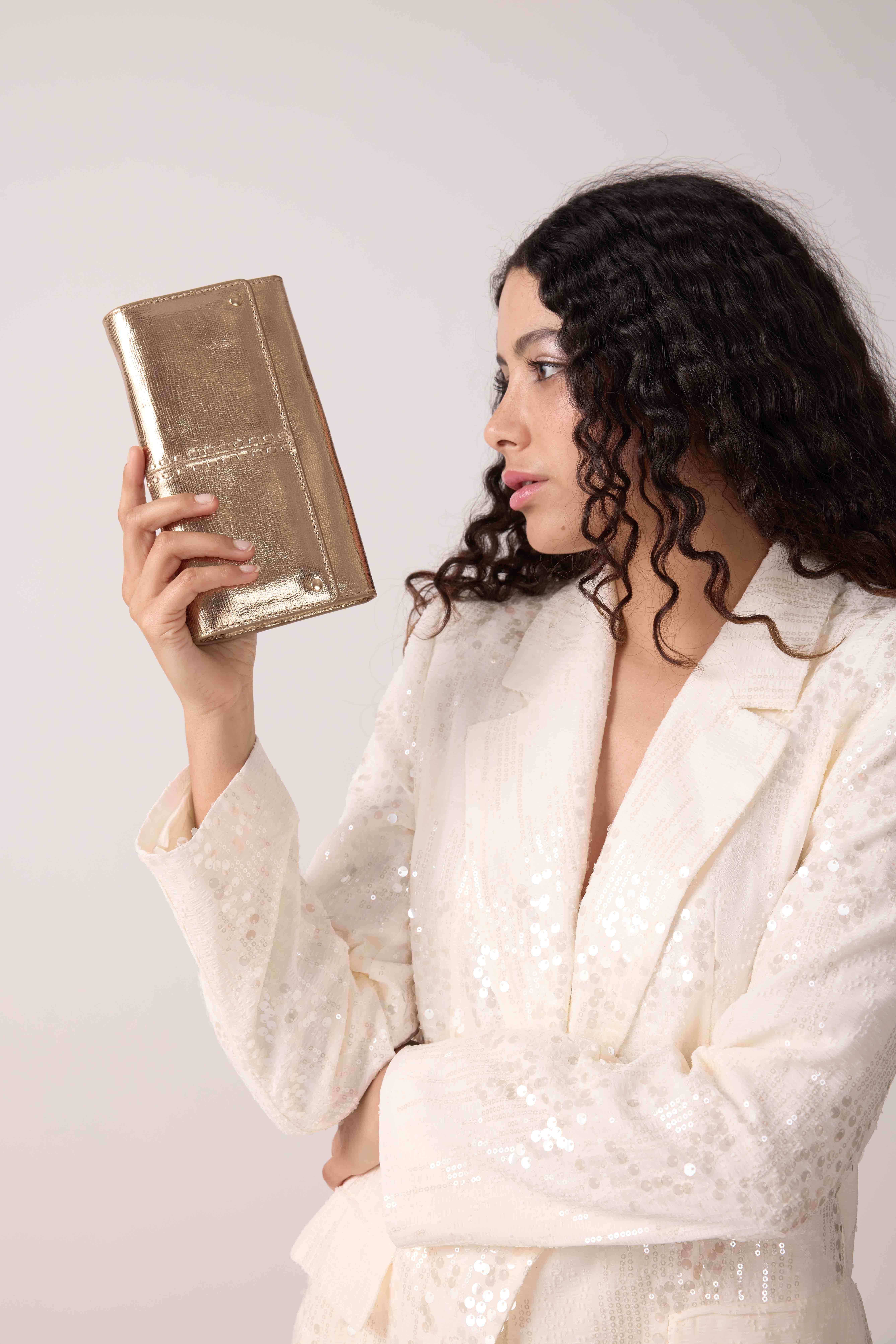 Maradji - Wholesale Messenger Bag - Women's - GOLDEN COPPER LEATHER POUCH GINA