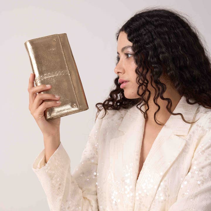 Maradji - Wholesale Messenger Bag - Women's - GOLDEN COPPER LEATHER POUCH GINA0