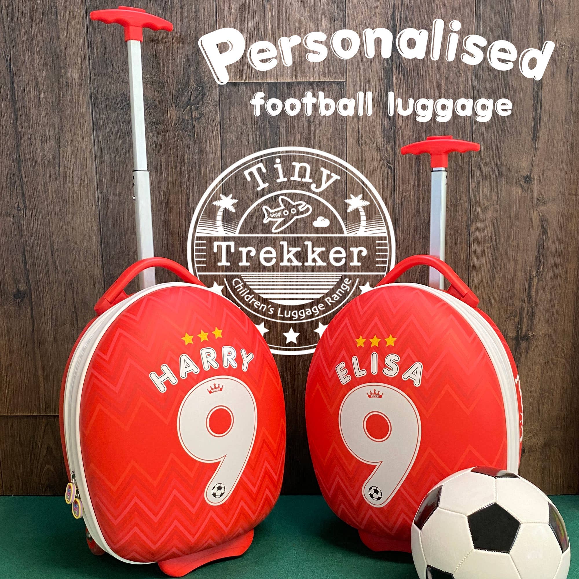 Click Europe Ltd – wholesale Luggage – Child – boppi Tiny Trekker Kids Luggage Case - RED FOOTBALL9