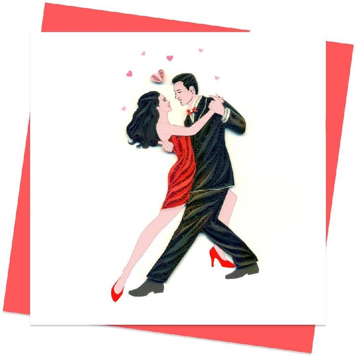 DANCERS Quilling Greeting Card for wholesale by Origamo