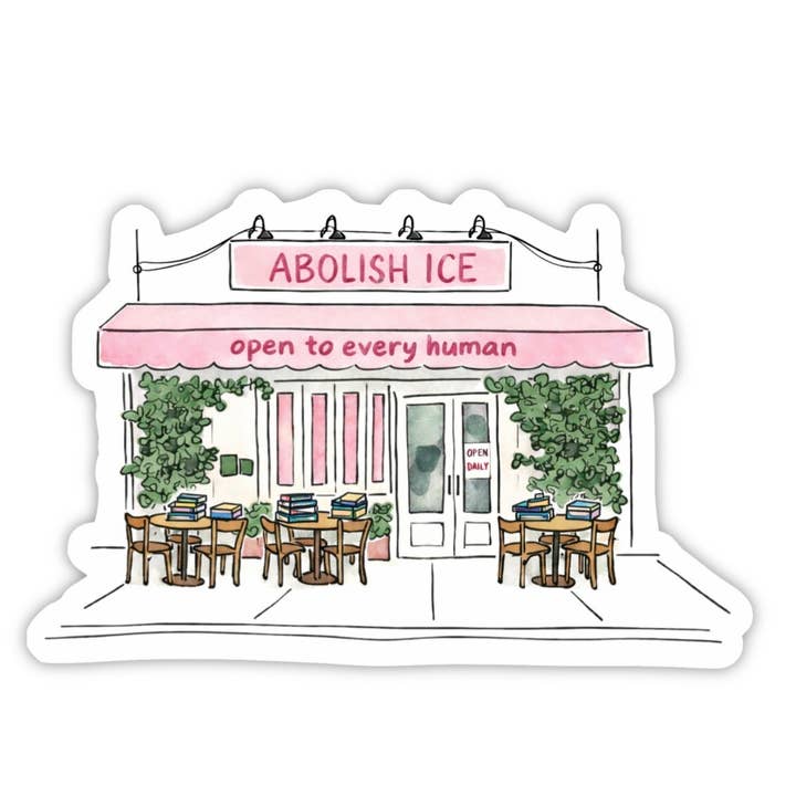 Autocolante Abolir ICE – Aberto a Todos os Humanos por atacado de inviting affairs paperie