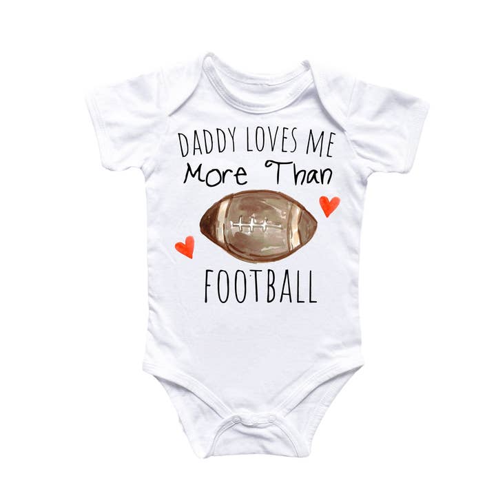 Football Love - Baby Boy Girl Clothes Infant Bodysuit Funny Cute Newborn for wholesale by North Fork Forager LLC