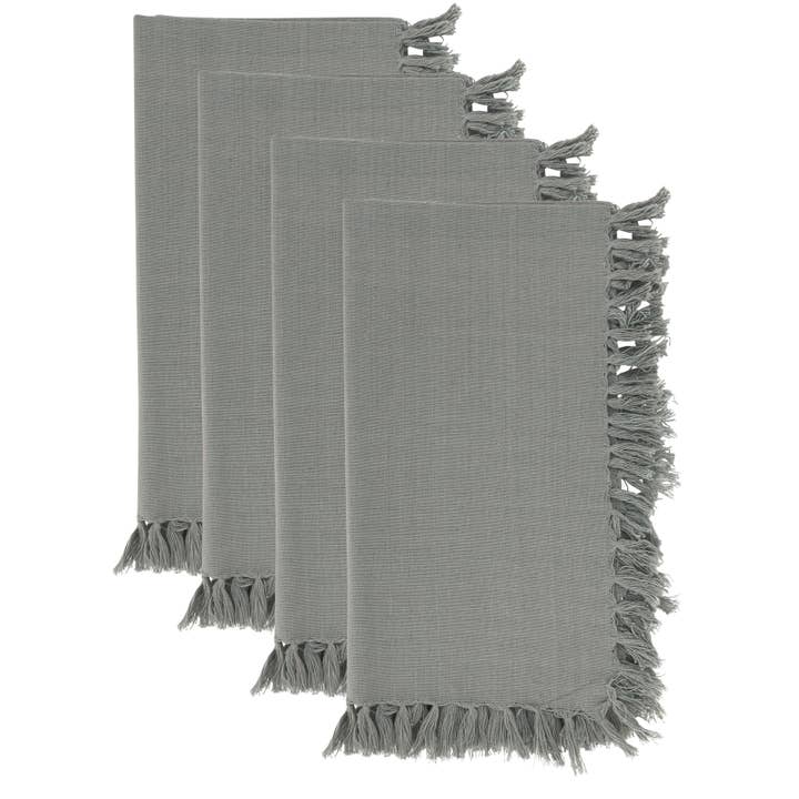 Saro Lifestyle - Wholesale Dinner & Cloth Napkin - Fringed Design Napkin2
