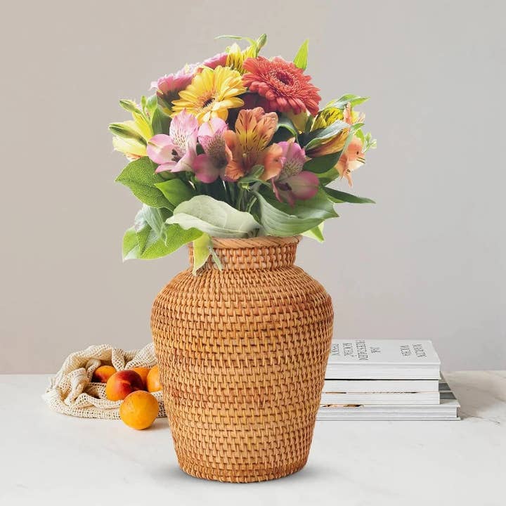 Kiyo Home - Wholesale Vase - Rattan Woven Vase
