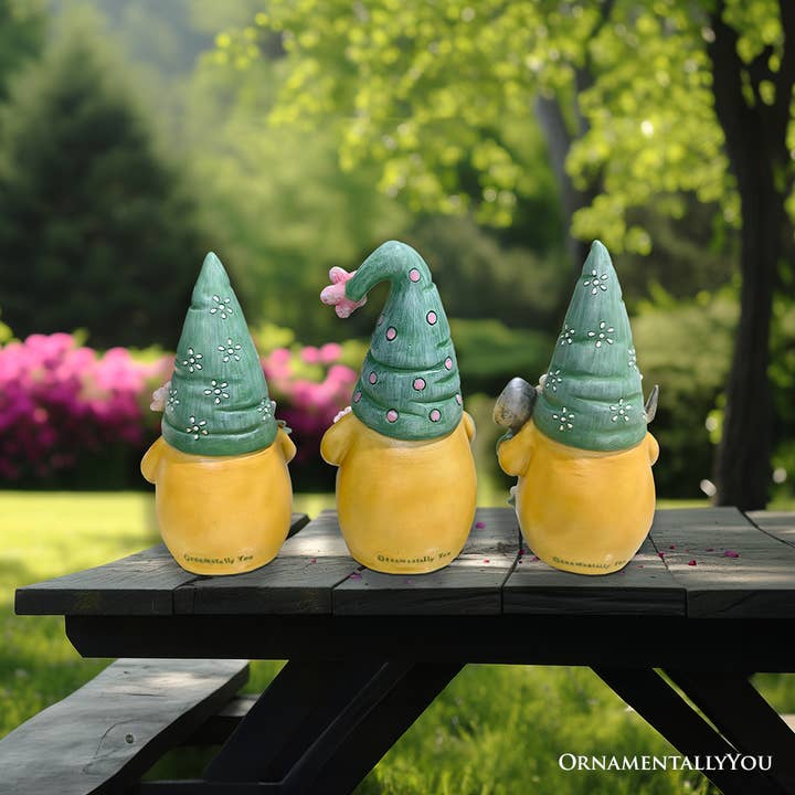 OrnamentallyYou - Wholesale Decorative Figurine - Garden Guardians Set of Three 6" Gardening Gnome Figurines