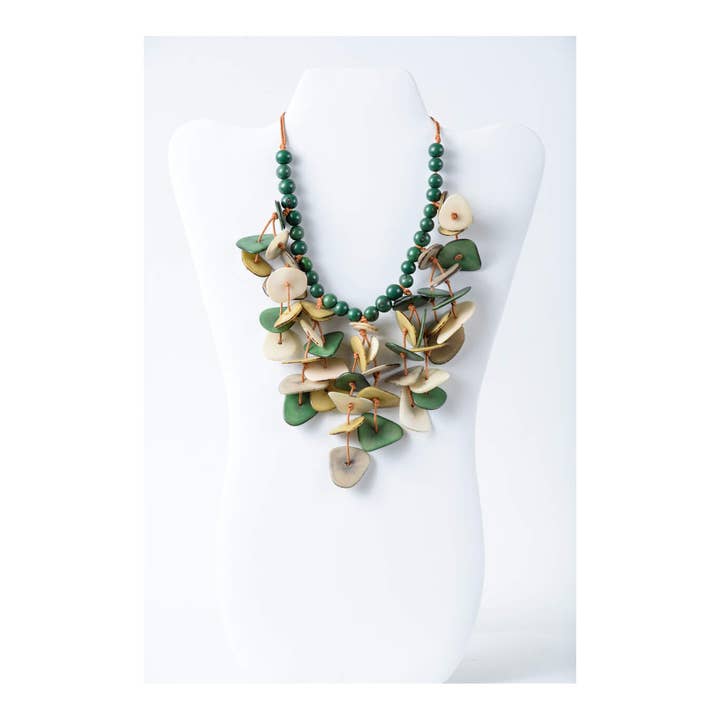 TaguArtsy - Wholesale Pendant/Charm Necklace - Ivy cascading tagua necklace Assorted Colors2