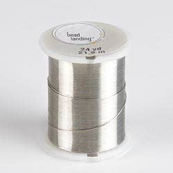 Factory Direct Craft - Wholesale Wire - 24 yards Silver Copper Beading Wire Spool - Select Gauge2