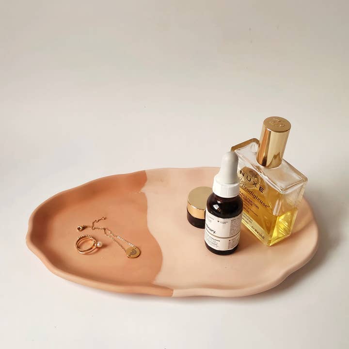 Kndly home - Wholesale Decorative Tray - Nordic style elongated vanity tray2