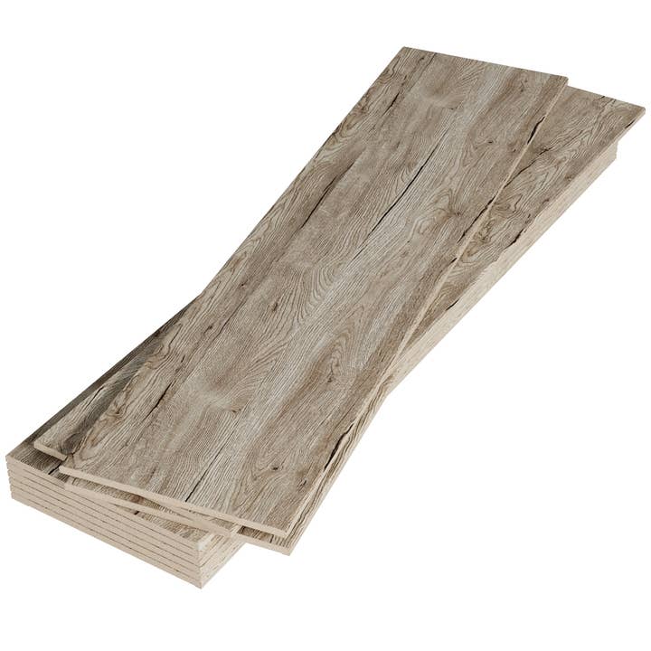 Panneaux muraux en MDF bois beige dans diverses configurations de pack pour la vente par Dundee Deco