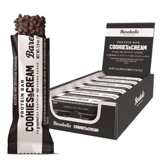 Barebells, Protein Bar, COOKIES & CREAM, 12/55g for wholesale by NuEats