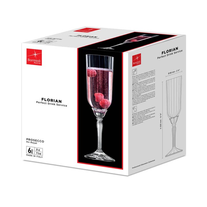 Rinkit Ltd - Wholesale Champagne Flute - 210ml Florian Champagne Flute - By Bormioli Rocco