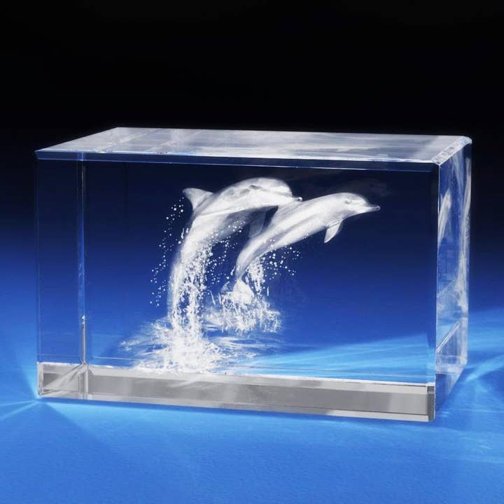 3D Crystal Dolphins for wholesale by 3D Laser Gifts