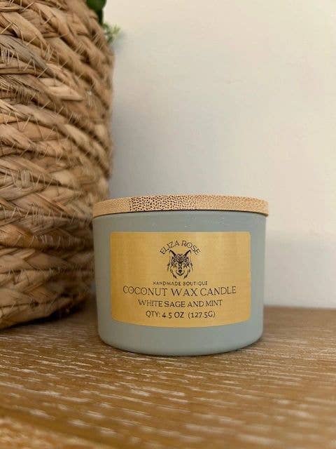 4oz Candle - Signature Collection - White Sage & Mint for wholesale by Eliza Rose Handmade Boutique