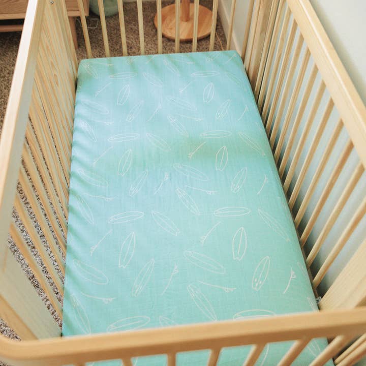 Kahakai Kids Collection - Wholesale Cot/Crib Sheets - Surfboard Crib Sheet3