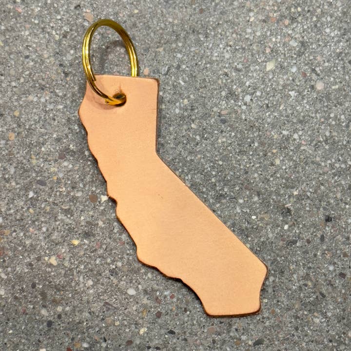 California Silhouette Leather Keychain for wholesale by Local Notion