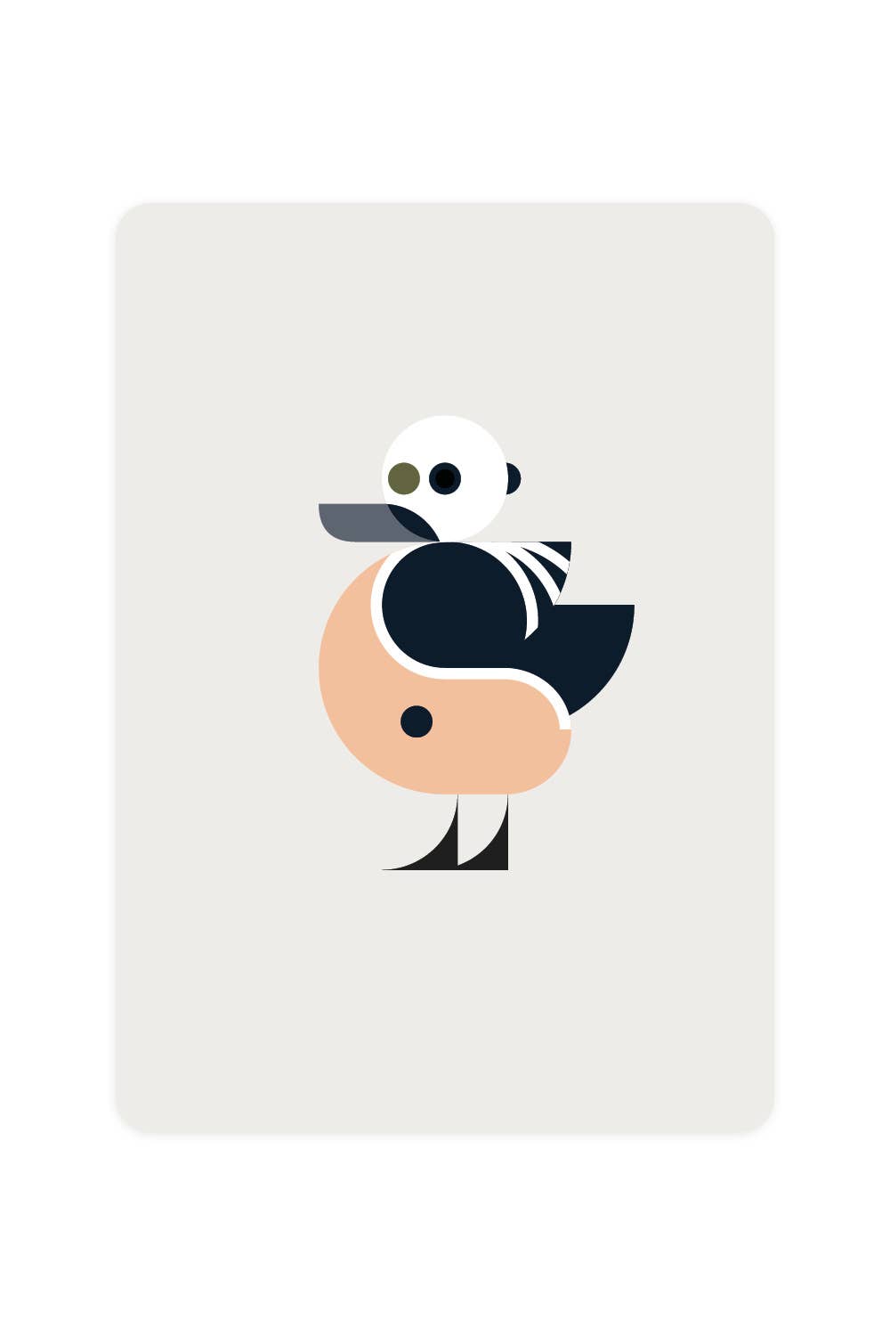 Eendje - Wholesale Everyday Greeting Card - Postcard with Stellers Eider0