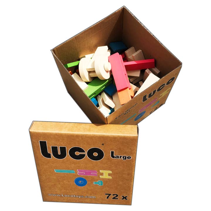 Luco Toys - Wholesale Building Set - Kids - Luco Wooden Toy Blocks, 72 Pcs, Educational set1