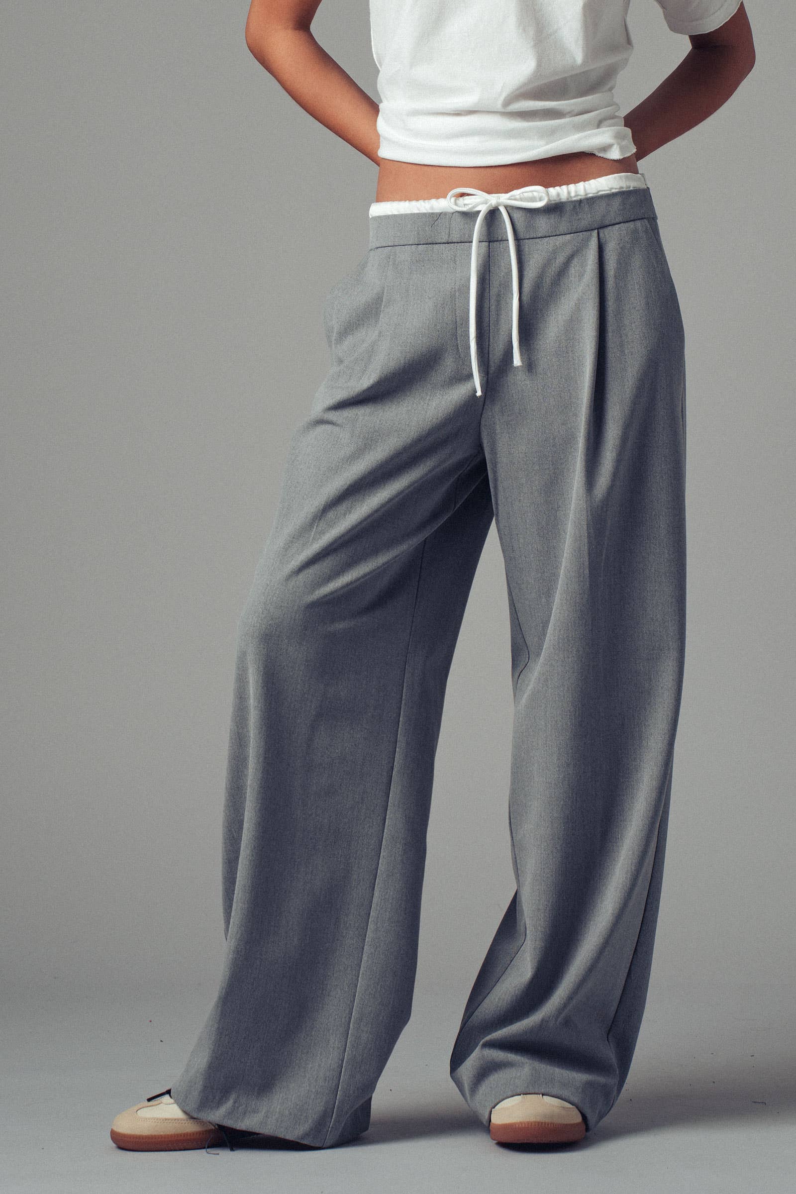 Urban Daizy - Wholesale Pants - Women's - Relaxed Wide-Leg Drawstring Trousers10