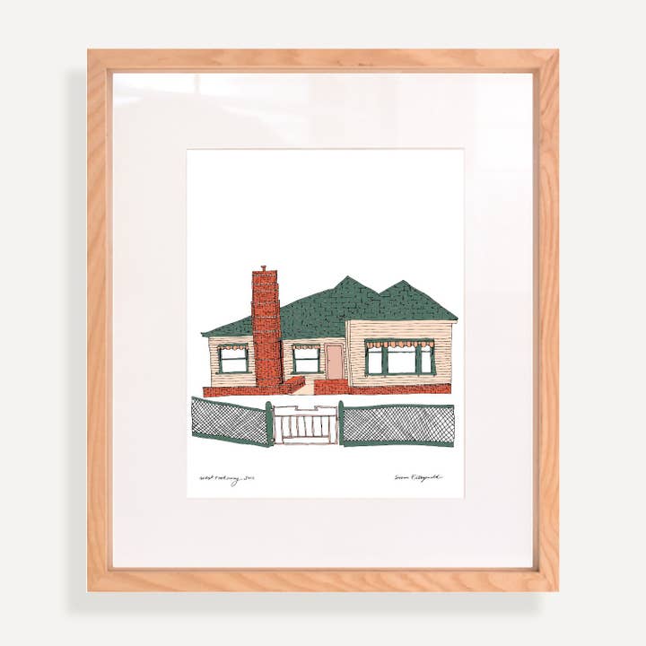 West Footscray House - Fine Art Giclee Print (A4/A3) for wholesale by Spin Spin