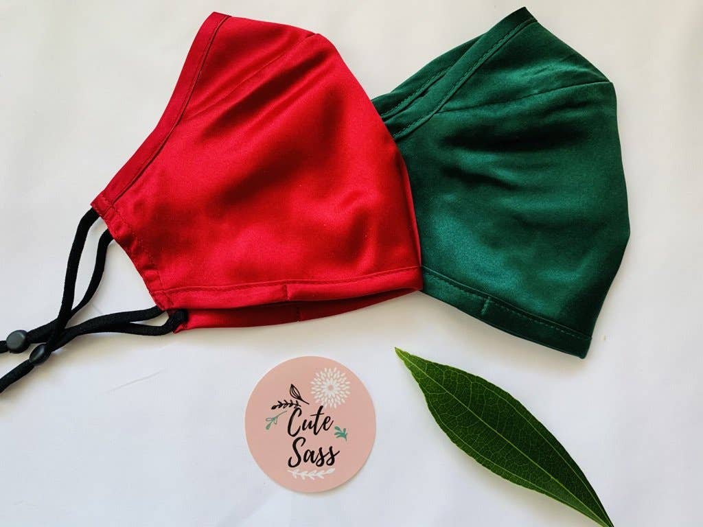 Cute Sass ™ – wholesale Protective face mask/shield – MULBERRY SILK FACE MASK WITH FILTER POCKET4