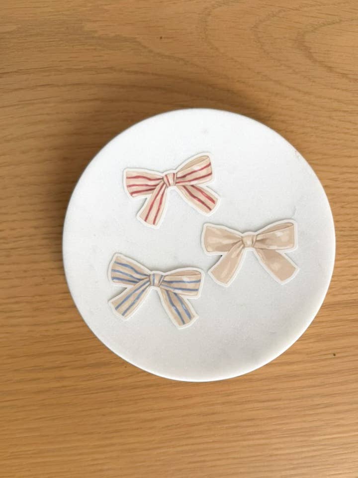 Holiday Bow Stickers for wholesale by The Tiny Bookshelf