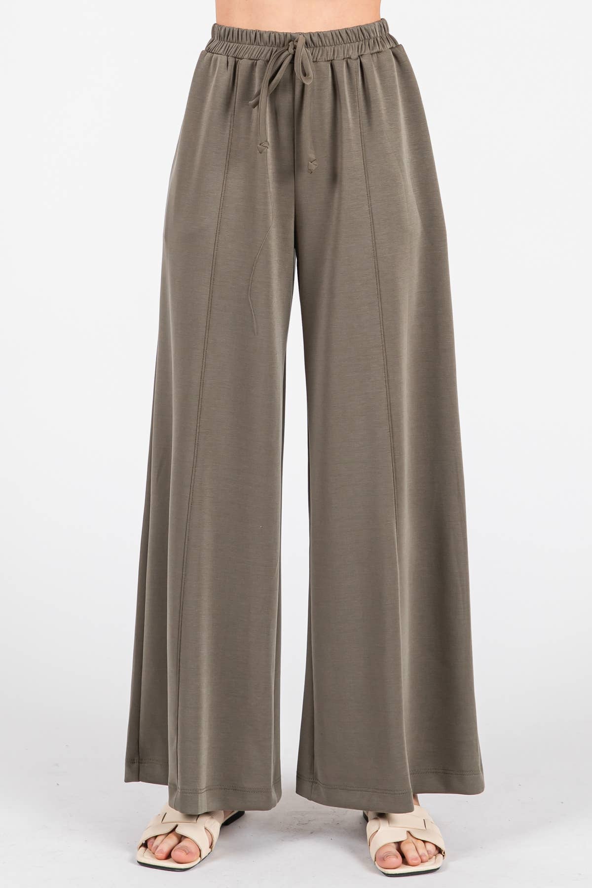 Final Touch - Wholesale Pants - Women's - Modal Jersey Wide Leg Pants - NP7033731