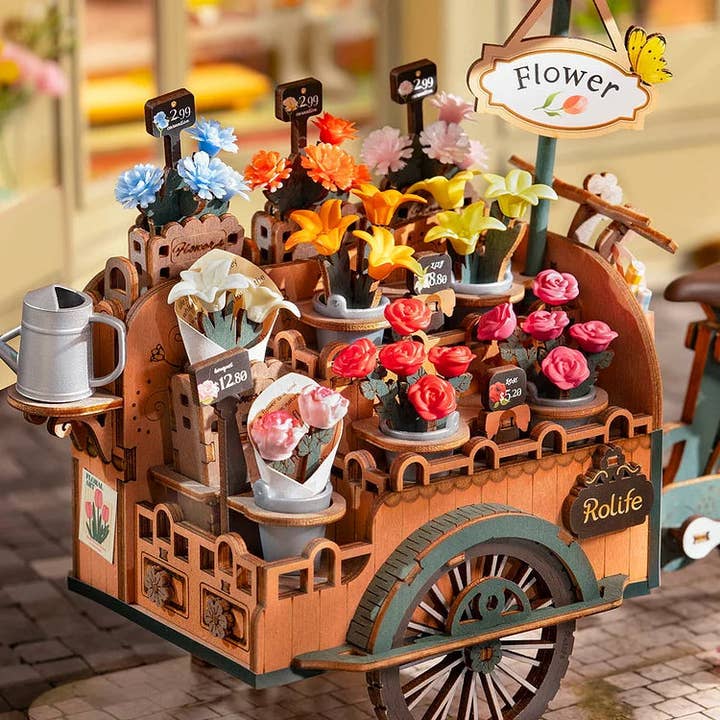 Kouhigh INC - Wholesale Puzzle - Kids - Rolife Blossom Cart 3D Wooden Puzzle