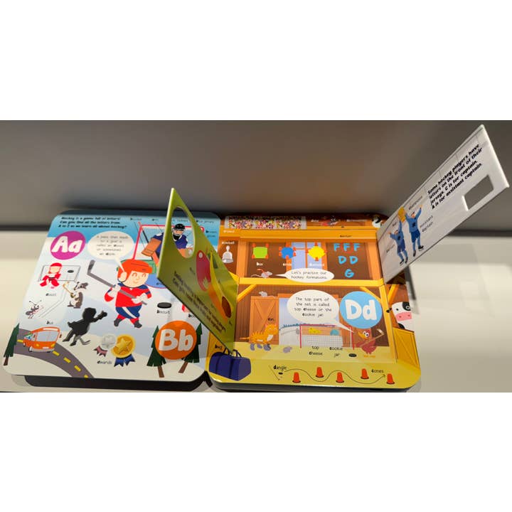 Taffy Tales Inc. - Wholesale Baby & Toddler Book (0-2) - Hockey ABC Fun Flaps (a chunky lift-the-flaps board book)2