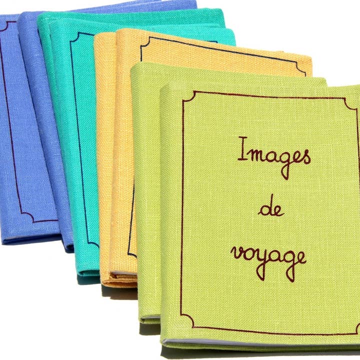 Simple Travel photo album/ Brag book - 100% linen for wholesale by Estelle Billot
