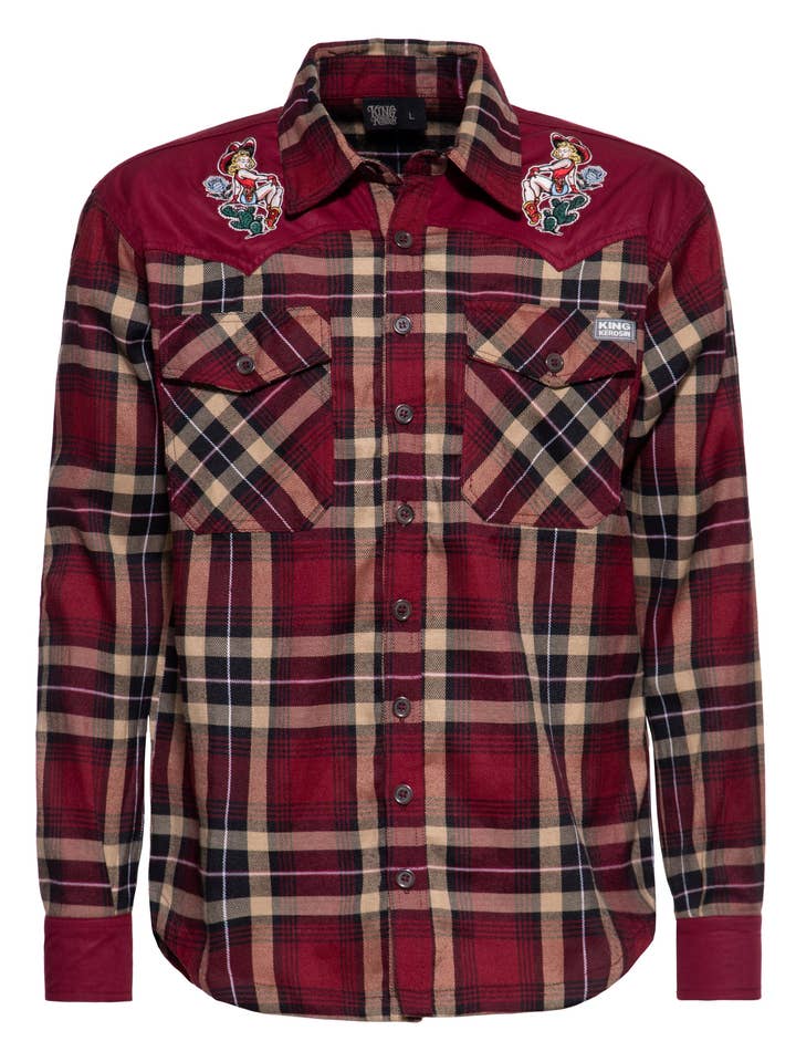 Langærmet westernskjorte for engroshandel hos KING KEROSIN