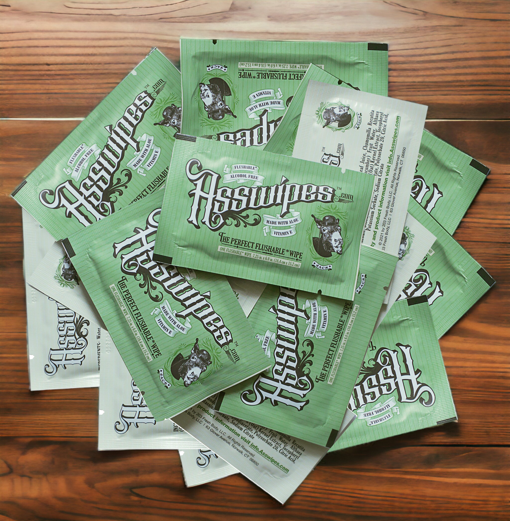 Fresh Body - Wholesale Face & Body Wipes - Men's - Asswipes Singles Flushable Personal Cleansing Wipes To Go3