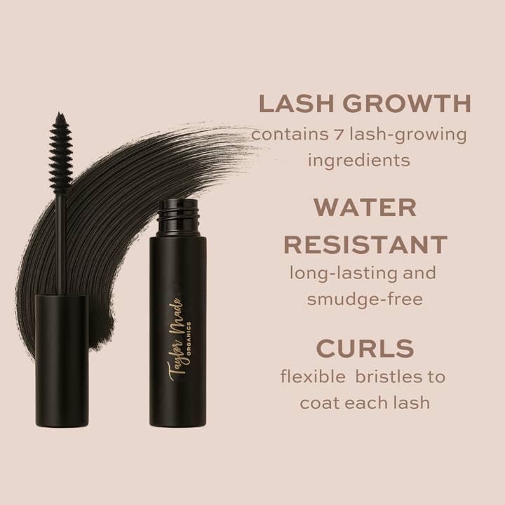 Taylor Made Organics - Vente Mascara - Mascara | croissance des cils + boucles