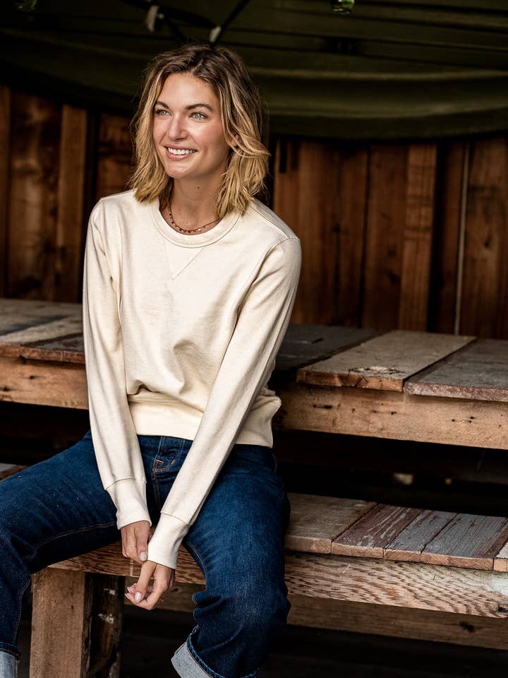 Naturale Stinson Pullover | Maglia da rugby 12oz 100% cotone in vendita all'ingrosso su Faire5