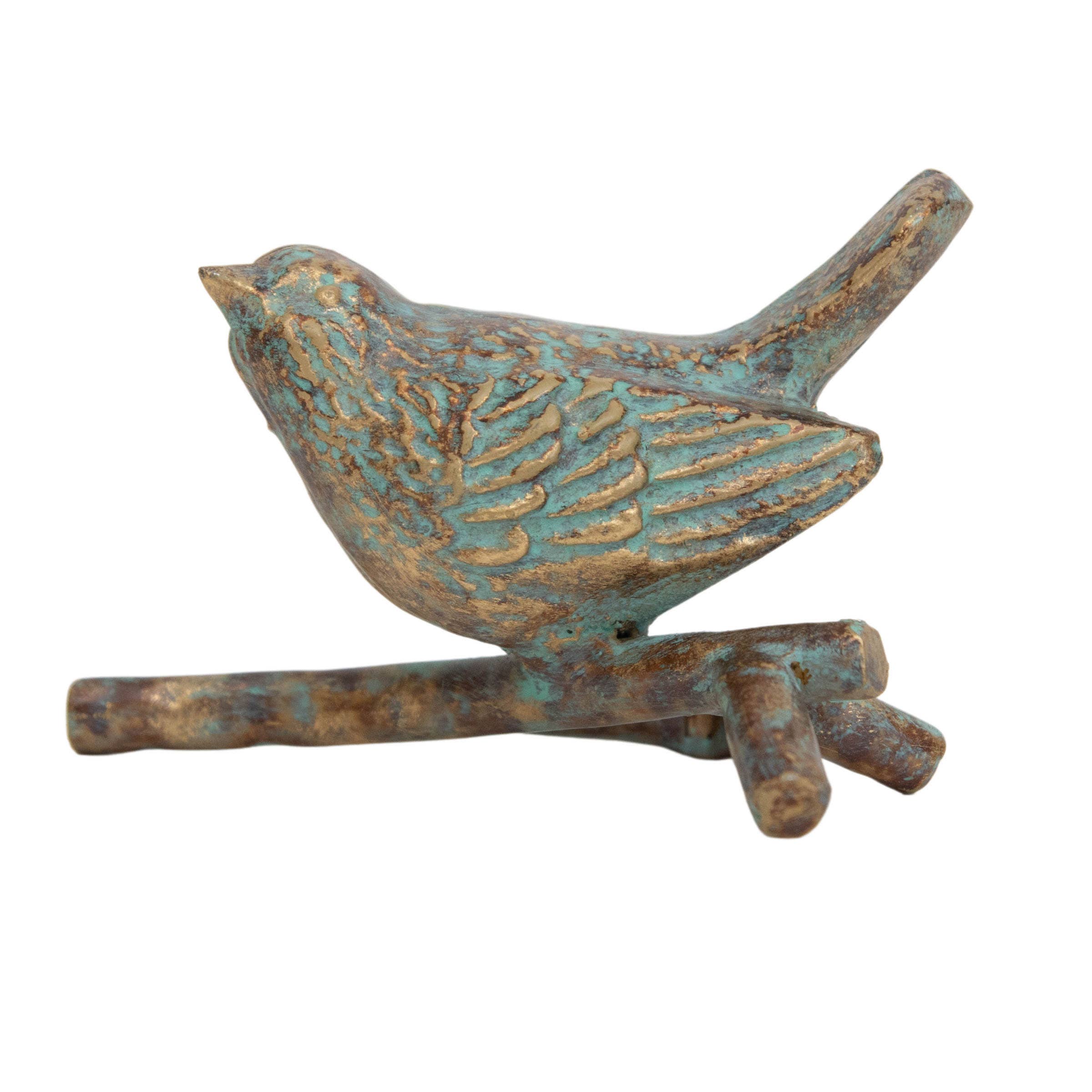 Foreside Home & Garden - Wholesale Decorative Figurine - Abeline Vintage Patina Cast Iron Decorative Bird Figure1