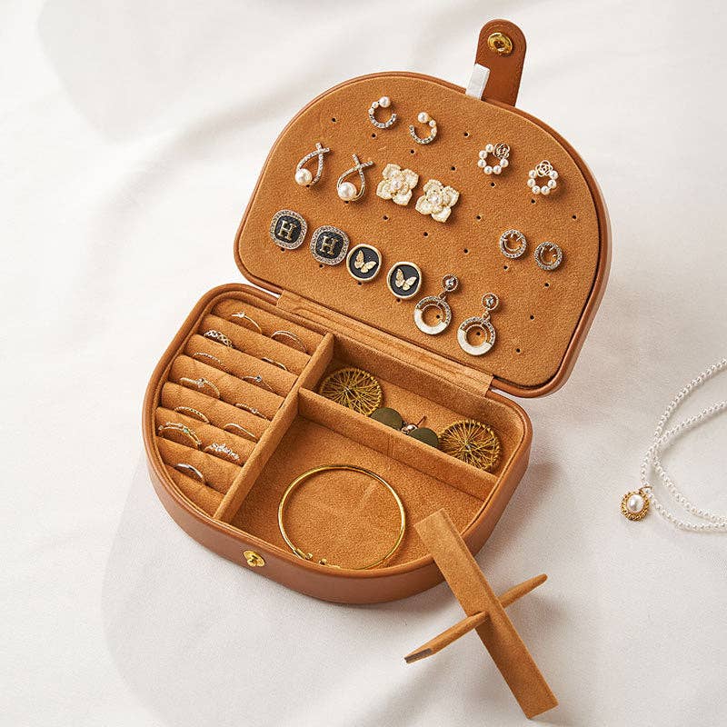 Dipped Shop - Wholesale Jewellery box/organiser - Vintage Solid Color Portable Jewelry Case DP25B9095