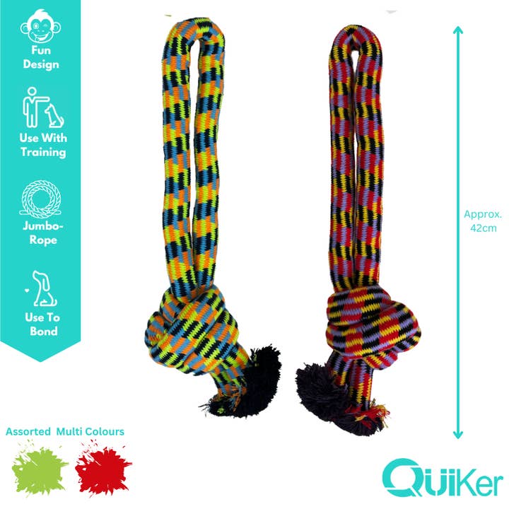 Quiker Pet Products β wholesale Pet rope toy β Dog β Up to 50cm - Jumbo/Super Thick - Rope Dog Toy2