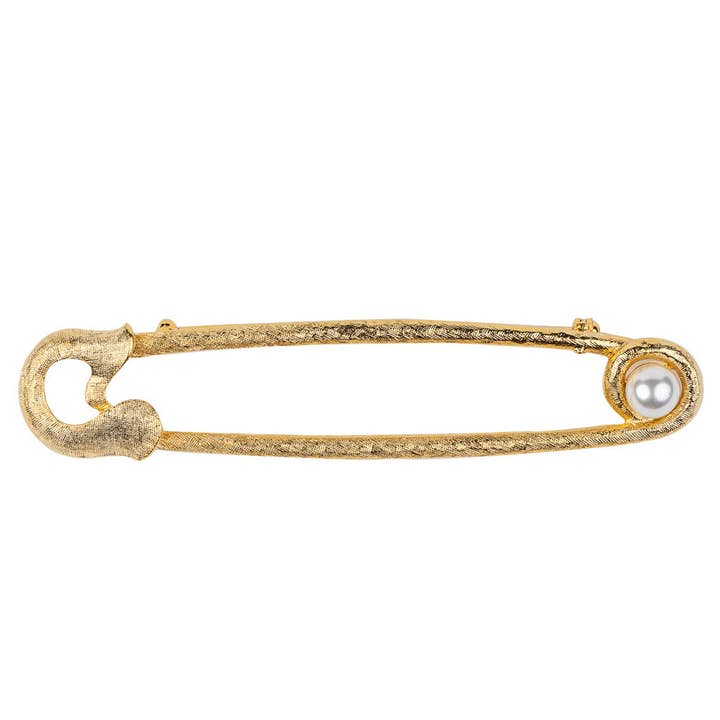 Safety Pin Brooch for wholesale by Kenneth Jay Lane