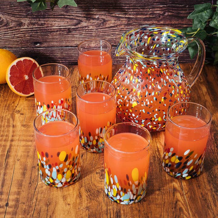 The Wine Savant / Khen Glassware - Wholesale Drinking Glass/Cup - Hand Blown Mexican Drinking Glasses – Set of 6