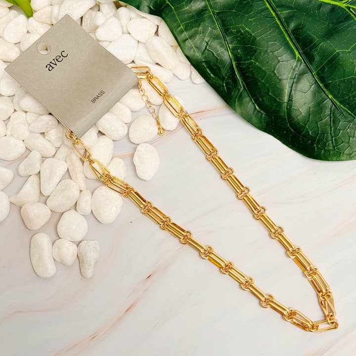 Ellison+Young - Wholesale Link & Chain Necklace - Double Links Linked Chain Necklace