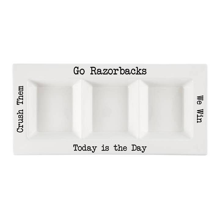 Condiment Platters - Razorbacks for wholesale by 47th & Main (Creative Brands)