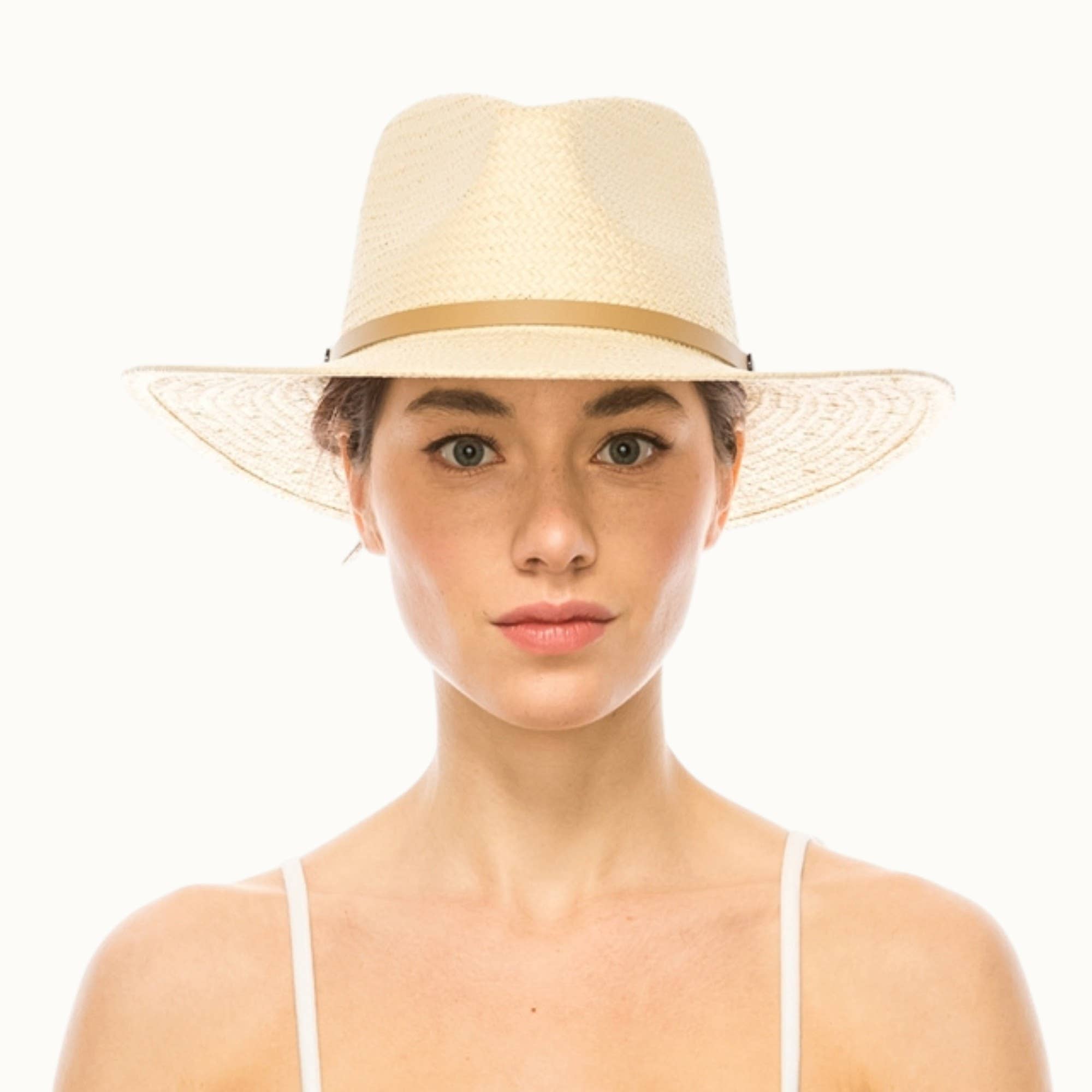 Olive & Pique - Wholesale Straw Hat - Unisex - Handwoven Ivory Toyo Straw Panama, Adjustable5